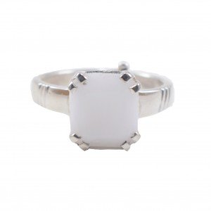White Agate Ring